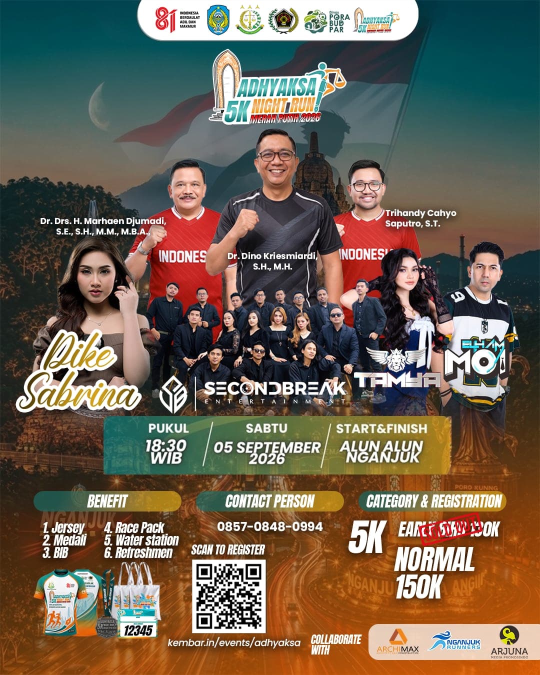 Poster ADHYAKSA MERAH PUTIH NIGHT RUN 2026
